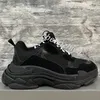 Casual Shoes 17Fw Sneakers For Spring Chaussures Navy Blue Orange Fashion Men Women Dad Paris Triple S Eur 36-45