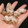 Подвесные ожерелья натуральные агаты каменные чары, намотанные неровной неровной формой для изготовления DIY Diy Dewerly Collece 25x25-25x27 мм