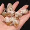 Kolye Kolyeleri Doğal Agates Taş Takılar Diy Yahudi Kolyesi Yapmak İçin Gümüş Gümüşlü Düzensiz Şekil 25x25-25x27mm