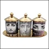 Ljush￥llare 20 stil konst ansiktsljush￥llare mtifunktionell keramisk f￶rvaring burk stand f￶r heminredning drop leverans 2021 tr￤dg￥rd dhhrd