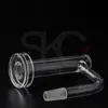 アクセサリースモークネイル完全溶接ベベルエッジコントロールタワークォーツバンガー10/14/18mm 2.5mm厚さダブリグガラス水道管
