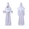 Peruker cosplay peruks trollkarl kostym halloween cosplay medeltida munk friar mantel präst kostym forntida kläder kristen kostym t221115