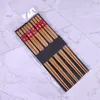 5 paar/set herbruikbare Chinese eetstokjes bamboe anti-slip sushi Japanse Koreaanse food chop-sticks