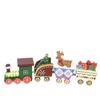 Décorations de Noël en bois Train Ornement Décoration pour la maison Santa Doll Cadeau Jouets Artisanat Table Navidad Déco Noël 2022 Année