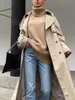 Pulls Femme Oversize Col Roulé Vert Vintage Pull Pull Hiver Épais Chaud Tricoté Doux Marron pour 221115