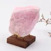 Jewelry Pouches Walnut Display Stand Mineral Easel Holder For Coral Geodes Rock Agate Small Collectibles211l