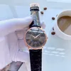 Charm Men Mechanical Automatic Date Watch Male Geometric Rome Wristwatch Multi-function Number Stopwatch Black Leather Calendar Clock 41mm