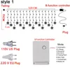 Corde 3.5 / 4M Fiocchi di neve di Natale LED String Lights Lampeggiante Fata Tenda impermeabile per la festa di nozze Decorazione natalizia