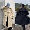 Plus Größe Solide Lange Trenchcoat Herren Mantel Casual Slim Fit Windschutz Männer Mode Frühjahr Jacke Homme Hübscher