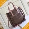 7A Luxury Wallets Top Quality Lady Tote Bags Fashion Canvas Plaid Design Style Business Removable Zip Pocket Comfortable Packages Handle B16