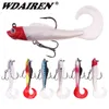 Betar lockar 6st blandade färger fiske lure set 85mm 85g jig wobblers mjuk konstgjord silikon bete havsbas karp sked tackla 221116