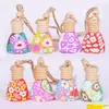 15ml Car Hanging Perfume Pendant Bottle Fragrance Empty Bottle Soft Clay Aromatherapy Tourism Crafts and Home Accessories