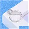 Anel solit￡rio anel aberto de diamante ajust￡vel Solitaire Ring Chain Hollo