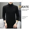Men's Sweaters M-3XL Men's Slim Fit Turtleneck Sweater Casual Twisted Knitted Pullover Long Sleeve Knitwear White Men XXXL