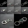 Nyckelringar Compass Bottle Opener Keychain Portable Beer Key Ring Holders Fashion Drop Delivery Jewelry DHD9Q