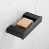 Juego de accesorios para baño, toallero de baño negro mate, soporte de papel tisú, gancho doble para bata, accesorios para cepillos de baño