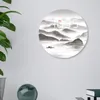 Horloges murales rondes design horloge minimaliste calme bois montre chambre oriental art électronique wandklok articles de décoration de la maison