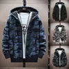 Sweats à capuche masculine Tendance d'hiver Pull en toison masculin Cardigan Veste de camouflage mince veste à capuche tendance 221117