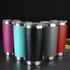 20oz car cup Stainless Steel Tumblers Thermal Coffee Cup Beer Cups With Seal Lid Straight Mugs GC1119X1
