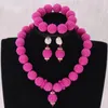 Necklace Earrings Set Dudo Store 9 Colors African Jewelry Choker Imitation Pearls Bracelet Party Accessories 2022 Nigerian Bride