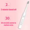 SMART Electric Tooth Brush Ultrasonic Sonic Electric Tooth Brush USB Laddar Tandborstar Tv￤ttbara blekning Mjuka t￤nder Borsta Huvud TILL TIMER JAVEMAY J110 221117