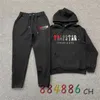 Agasalhos masculinos bordados Trapstar Hooded Sweatshirts Homens Mulheres 1 Moletons Toalha Vermelho Preto de Alta Qualidade Pulôveres de Pelúcia Nova tendência esportiva