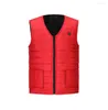 Gilets pour hommes Veste sans manches chauffante pour hommes Léger Chargement USB Chauffant Gilet pour femmes Manteau électrique en coton