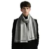 Klassisk mångsidig lyxmärke Designer Gifts Scarves Classic Business Scarf Men Cashmere Winter Warm Vintage Shawl Long Wrap 11qyj2