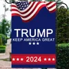 Drapeaux bannière électorale 2024 Trump Garden campagne pour drapeau président bannières américaines garder l'Amérique grande s