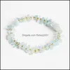 Bracelet en pierre de puce de gravier en cristal naturel perlé semi-précieux perles d'améthyste perlées pour femmes