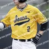 Baseball genäht Jersey Iowa Hawkeyes Black Menens Womens Jugendliche beliebige Name und jeder Nmber