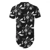 Men's T Shirts Cloudstyle T-Shirt 3D Pattern Print Tee Short Sleeve Fashion Workout Hip Hop Longline Crewneck Curve Hem