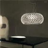 Lustres da sala de estar moderna acrílica RS7 Luzes pendentes de bulbo de brilho Foscarini Caboche Dia35/50/65cm Lâmpada de ouro transparente