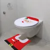 Toilettensitzbezüge, 1 Set, lustiger schicker Weihnachtsmann, kreativer Weihnachtsbezug, Bodenmatte für Zuhause, Badezimmer, Einkaufszentrum, Party