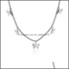 Pendentif Colliers Papillon Pendentif Collier Chaînes En Or Colliers Sautoirs Femmes D'été Fashioin Bijoux Cadeau Drop Delivery Pendentifs Dh74E