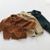 Giackets Autumn Baby Boys Abbigliamento Solido Ciduroy Giacca per bambini 2022 Abbigliamento per bambini 3 Colori 1-6y