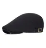 Cotton Adjustable Newsboy Caps Men Woman Casual Beret Flat Ivy Cap Soft Solid Color Driving Cabbie Hat Unisex Black Gray Hats 20121038628