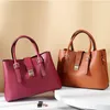Abendtaschen Ladies Handtasche Großkapazität Business Umhängetasche Einfache Modes Messenger Solid Farbleder für Frauen 2022