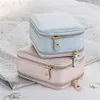 Travel Jewelry Organizer Boxes Double Layer Portable Jewelry Storage Case with Mirror for Rings Necklace Bracelet Lipsticks RRA2211