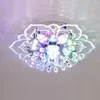 Lustres Lustre de plafond en cristal moderne lumière LED 9W lampe en forme de fleur pour couloir intérieur salon éclairage chambre décor