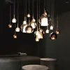 Kronleuchter Moderne Glocke LED-Hängelampe für Restaurant Rauchgrau Inneninsel Hängeleuchten Runde Glaskugel Küche Glanz
