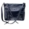 Le Cagole Borsa tote media da uomo in pelle di agnello Arena nera hardware argento invecchiato Borse a tracolla Designer Borsa a tracolla intrecciata in pelle Pochette rimovibile con zip