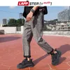 Men's Pants LAPPSTER-Youth Streetwear Black Plaid Joggers s Straight Harem Korean Hip Hop Trousers Plus Size 221117