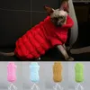 Costumi per gatti Vestiti natalizi Inverno Morbido caldo Maglione lavorato a maglia Felpa con cucciolo di gattino Chihuahua Sphynx Cappotto Dolcevita Pet Regalo di Natale