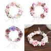 Decorative Flowers Rose Wreath Floral Garland Artificial For Wedding Headdress All Seasons Door