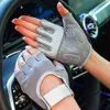 Guantes de ciclismo Yoga para mujer Conducción Amortiguador Medio dedo Fitness Deportes al aire libre T221019