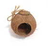 Bird Cages Small Wooden Round Cage Parrot Travel Coconut Outdoor Net Hanging Pajaros Accesorios Feeding Supplies DL6NL