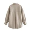 Women's Wool Blends Xitimeao 2023 Autumn Winter Fashion Woolen Coat Women Loose Shirt Casual Solid Ladies Lapel Jacket 221117