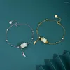 Link armbanden vintage natuurlijke jade armband vrouwen sprankelende kristal goud kleurpunge kerstfeestje cadeau sieraden