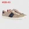 2023 Women Designer Sneakers Men Bee Shoes Beige Web Sneakers Womens Sneaker Girls Trainer Nature Shoe 431942 429446 8 Colors with Box and Dust Bag 36-45 #GBS-01